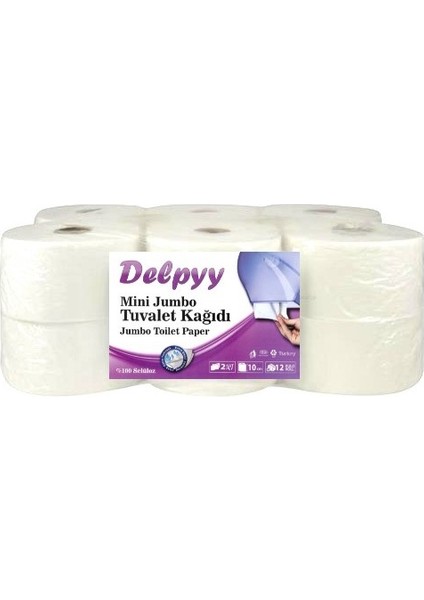Mini Jumbo Tuvalet Kağıdı 12 Rulo 2,5 kg