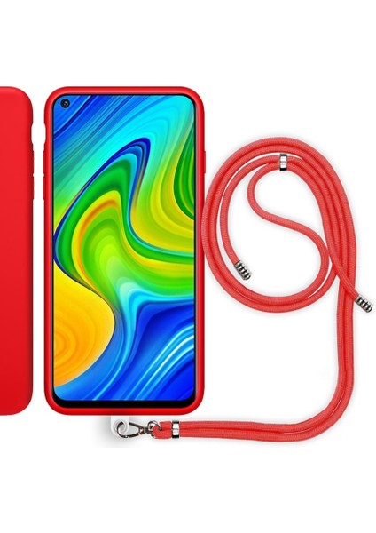 Xiaomi Redmi Note 10 Ip Askılı Silikon Kılıf Kırmızı