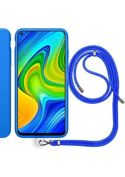 Xiaomi Redmi Note 10S Ip Askılı Silikon Kılıf Mavi