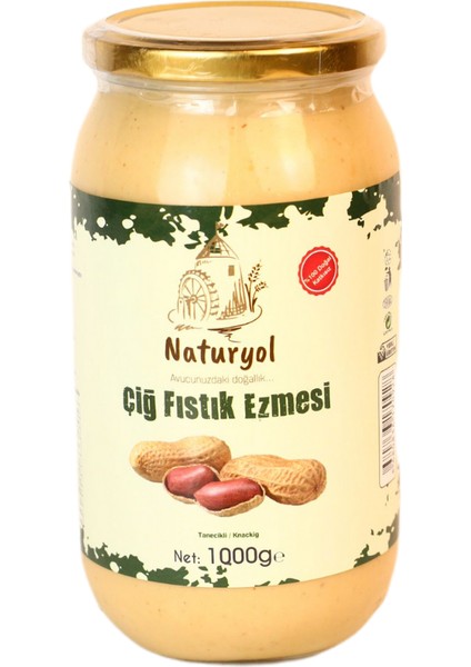 Şeker Ilavesiz Çiğ (Kavrulmamış) Fıstık Ezmesi 1000 gr