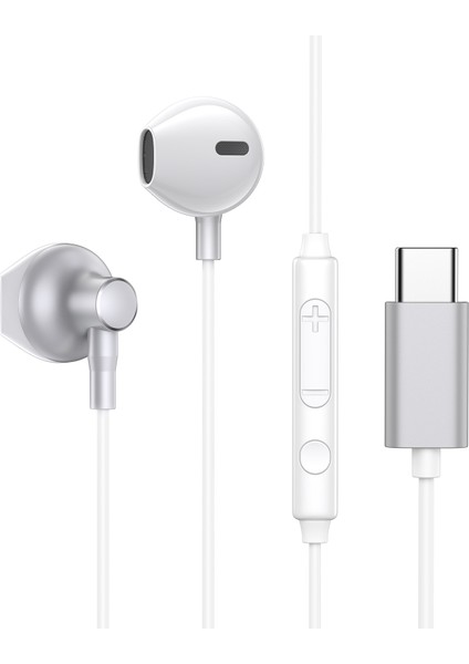 Joyroom JR-EC03 Kablolu Kulak Içi Kulaklık - Gümüş (Yurt Dışından)
