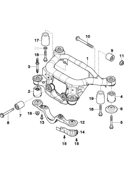 Bmw E46 ve X3 Febi Arka Sol Travers Takozu 33316770783 fiyatları