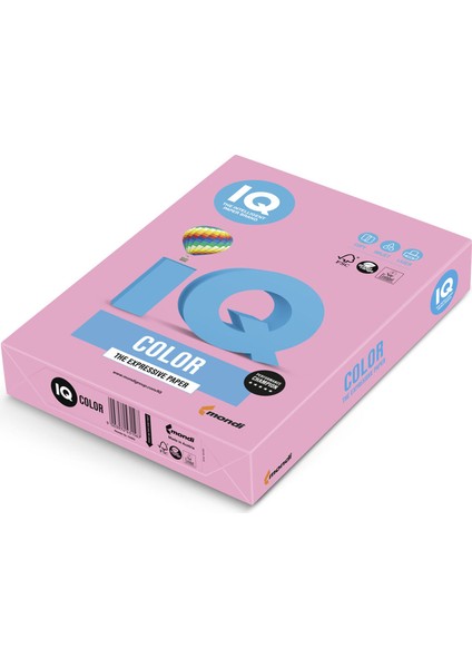 Iq Color A4 Renkli Fotokopi Kağıdı 80 gr  Açık Pembe  500 Ad.