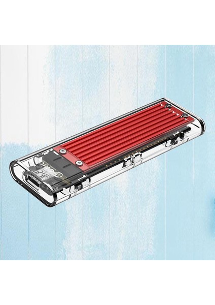 M.2'ye USB Tip-C SSD Muhafaza Kılıf Adaptörü 10 GBPS Ulaş Kırmızı (Yurt Dışından)