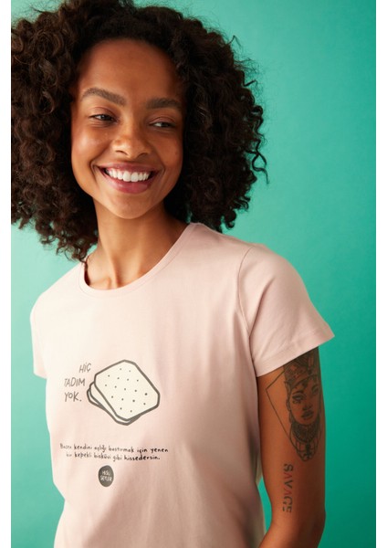 Açık Pembe Tadım Pijama Takımı-Hisli Şeyler Koleksiyonu fırsatları