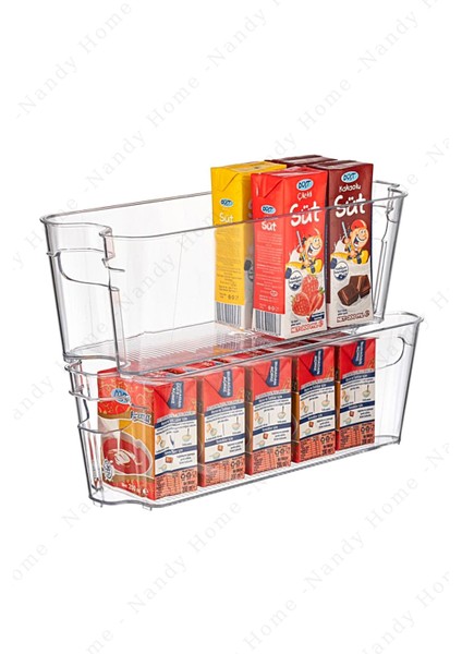 Nandy Home Buzdolabı & Dolap Içi Düzenleyici Organizer 3 Adet 320X110X100 ml Şeffaf