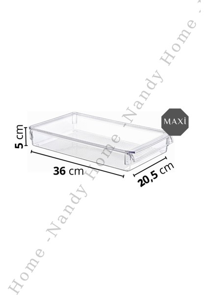 Nandy Home Kapaklı Maxi New Clear Buzdolabı & Dolap Içi Düzenleyici Organizer