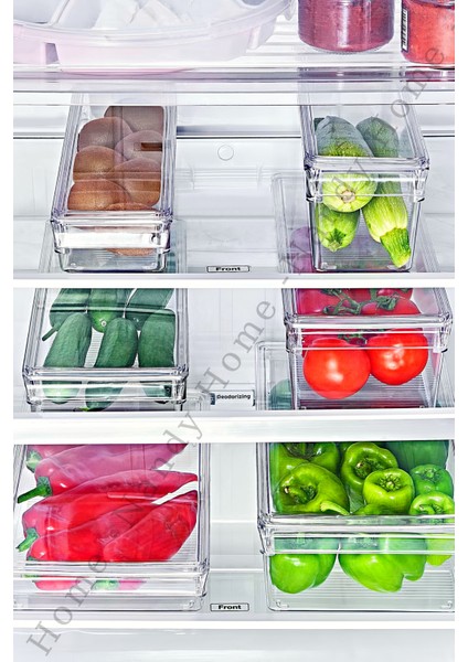 Kapaklı Maxi New Clear Buzdolabı & Dolap Içi Düzenleyici Organizer 3 Adet modelleri