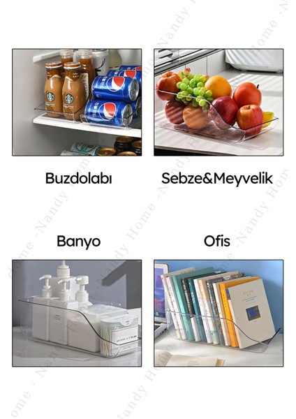 Nandy Home Çok Amaçlı Içecek, Buzdolabı & Dolap Içi Düzenleyici Küçük Boy