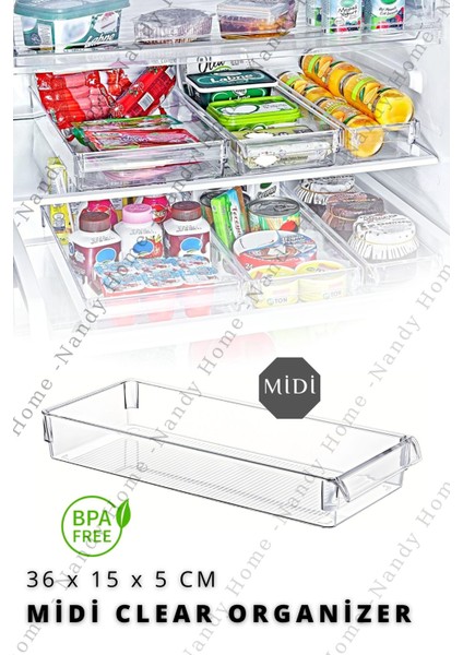 Nandy Home Midi New Clear Buzdolabı & Dolap Içi Düzenleyici Organizer