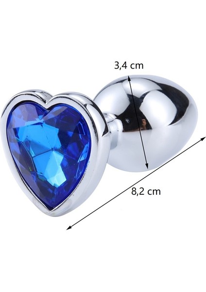 Heart Shape Metal Anal Plug  M Size