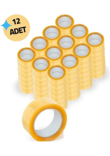 Akrilik Güçlü Koli Bandı 42 mm x 100 m 12 Adet