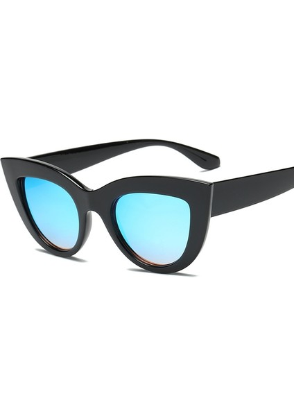 Kedi Göz Aynalı Metal Çerçeve UV400 Kadınlar Için Sunglar Style9(Yurt Dışından)