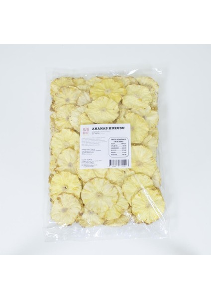 Ananas Kurusu Meyve Cipsi 1 kg (Ilave Şekersiz)