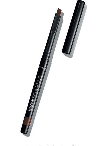 Brown Sculpting Kaş Tasarımı Için Açılı Uçlu Kaş Kalemi Koyu Kumral