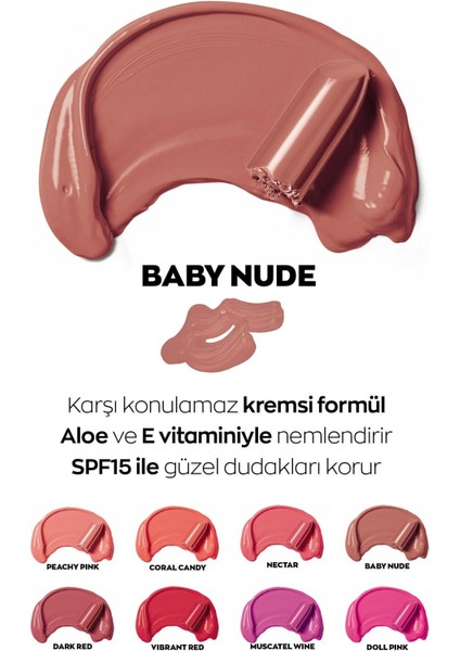 Color Trend Baby Nude Ruj Stick Turuncu Renkli Mat Özellikli Asansörlü fiyatları