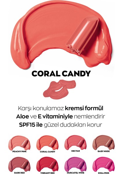 Color Trend Kiss Creamy Ruj Coral Candy