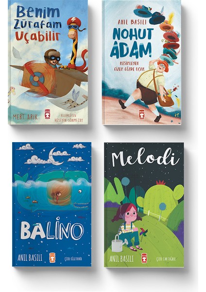 Çocuk Tatil Kitapları Seti (4 Kitap) (Benim Zürafam Uçabilir - Nohut Adam - Balino - Melodi)