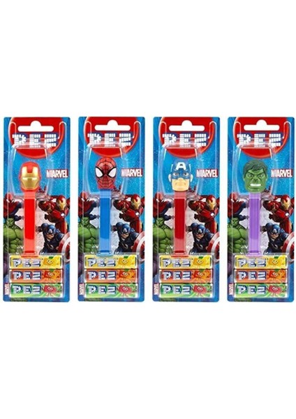 Unibon Pez Şeker Adamlar Marvel Serisi 4lü Set Süper Kahramanla
