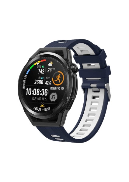 Huawei Gt2 42MM Grealish Delikli Silikon Kordon Lacivert