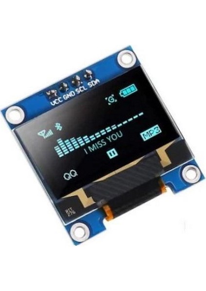 Sanec OLED 0.96 Inç 128X64 Piksel Ekran Modülü - Mavi