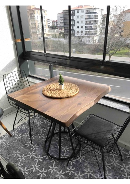 Doğal Ağaçlık 2 Kişilik Yemek Masası Takımı-Mutfak Masası Takımı