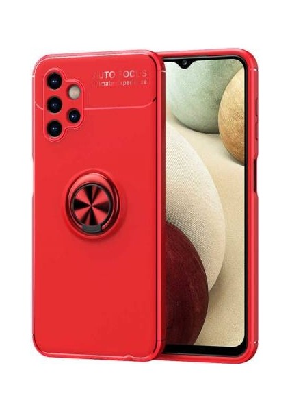 Samsung Galaxy A13 4g Kılıf Silikon Ravel Yüzüklü Standlı