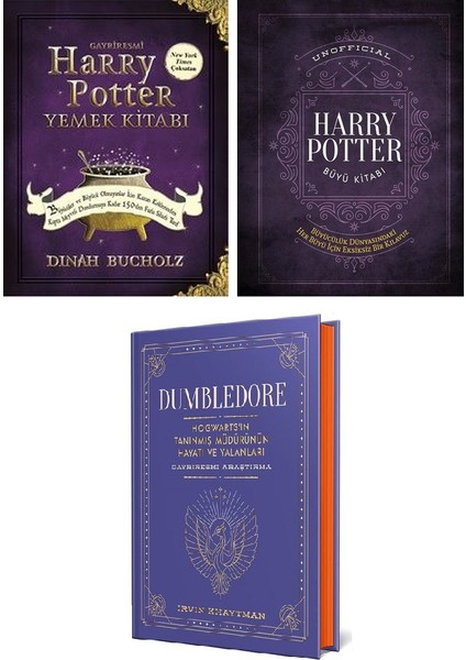 Harry Potter Evreni Büyü Kitabı - Yemek Kitabı - Dumbledore - 3 Kitap