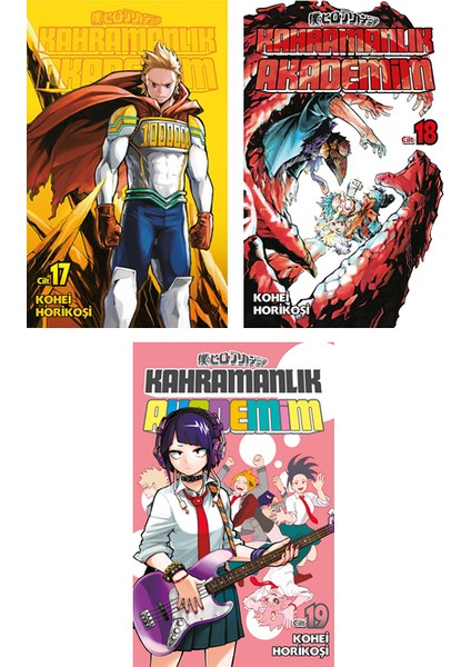 Kahramanlık Akademim 17-18-19. Ciltler Manga Seti - Kohei Horikoşi