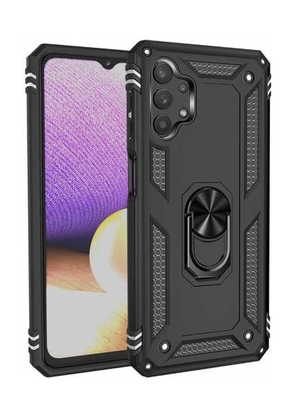 Samsung Galaxy A13 4g Kılıf Vega Yüzüklü Standlı + Nano Cam Ekran Koruyucu