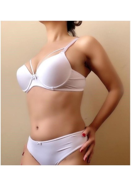 Çapraz Aksesuarlı, Destekli Sütyen-Külot Takımı