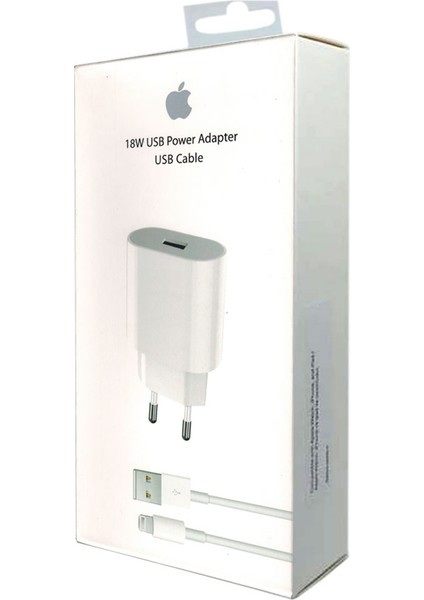 Apple Iphone 18 Watt USB Şarj Cihazı USB To Lightning Kablo Set