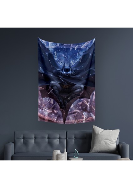 Batman Dc Duvar Örtüsü Halısı 140 x 100 CM-70X100 cm