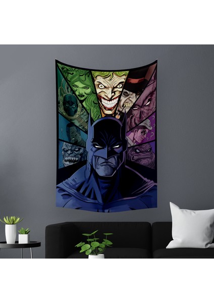 Batman Dc Duvar Örtüsü Halısı 140 x 100 CM-70X100 cm