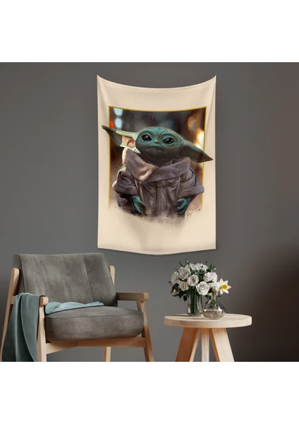 Star Wars Yoda Duvar Örtüsü Halısı 140 x 100 CM-70X100 cm