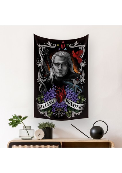 The Witcher Duvar Örtüsü Halısı 140 x 100 CM-70X100 cm