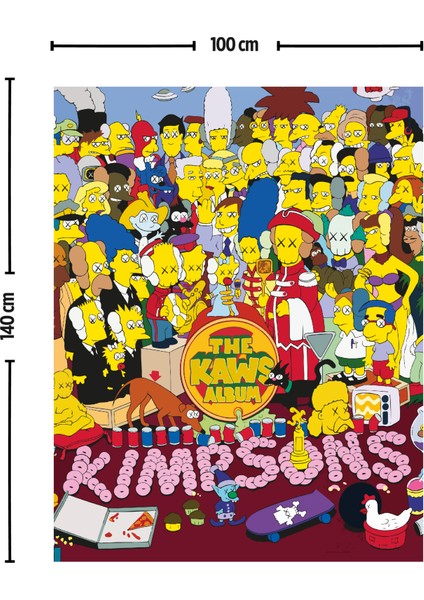 Kaws Simpsons Duvar Örtüsü Halısı 140 x 100 CM-70X100 cm