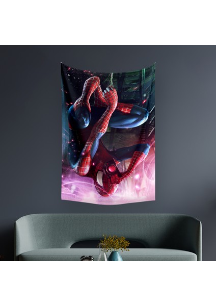 Spider-Man Örümcek Adam Marvel Duvar Örtüsü Halısı 140 x 100 CM-70X100 cm