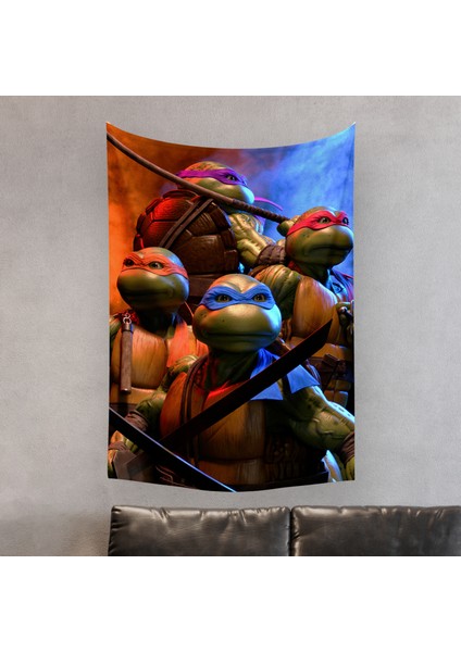 Ninja Kaplumbağalar Ninja Turtles Dc Duvar Örtüsü Halısı 140 x 100 CM-70X100 cm