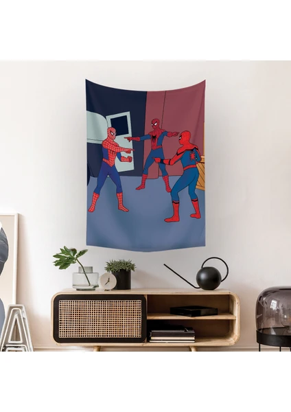 Spiderman Çizgi Roman Comic Duvar Örtüsü Halısı 70X90 cm