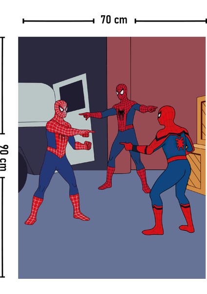 Spiderman Çizgi Roman Comic Duvar Örtüsü Halısı 70X90 cm