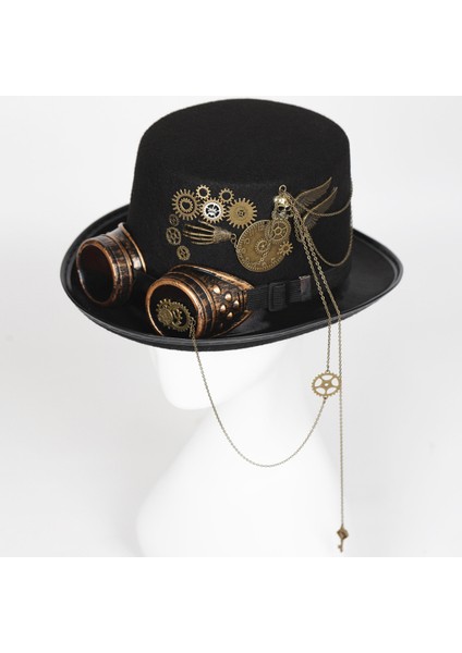 El Yapımı Steampunk Top Şapka Cadılar Bayramı Kostüm Cosplay Parti W / Goggles (Yurt Dışından)