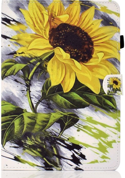 Samsung Galaxy Sekmesi Için Desen Deri Kılıfı A 8.0 (2019) Sun Flower (Yurt Dışından)
