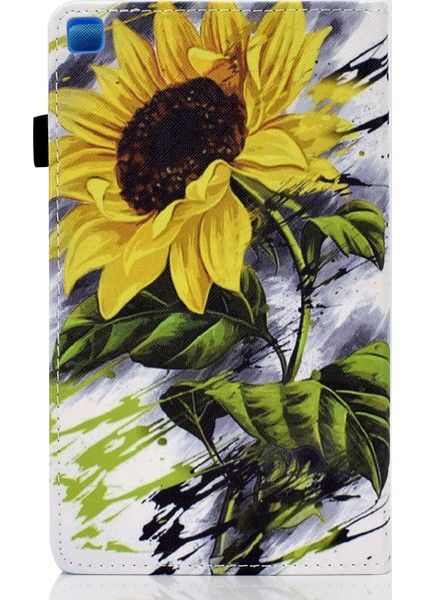 Samsung Galaxy Sekmesi Için Desen Deri Kılıfı A 8.0 (2019) Sun Flower (Yurt Dışından) modelleri