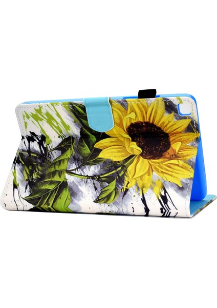 Samsung Galaxy Sekmesi Için Desen Deri Kılıfı A 8.0 (2019) Sun Flower (Yurt Dışından) fırsatları