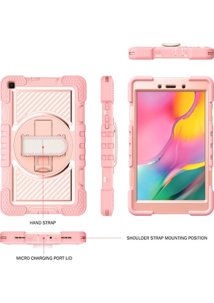 Samsung Galaxy Tab Için A 8.0 2019 T290 Silikon+Pc Kılıfı Gül Altın (Yurt Dışından) fiyatları