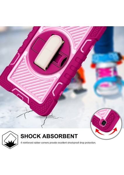 Samsung Galaxy Tab Için A 8.0 2019 T290 Silikon+Pc Kılıfı Gül Kırmızı+Pembe (Yurt Dışından) fırsatları