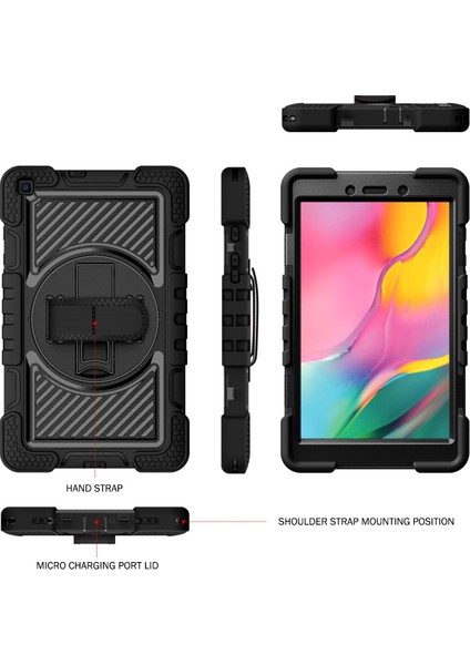 Samsung Galaxy Tab Için A 8.0 2019 T290 Silikon+Pc Kılıfı Siyah (Yurt Dışından) fiyatları