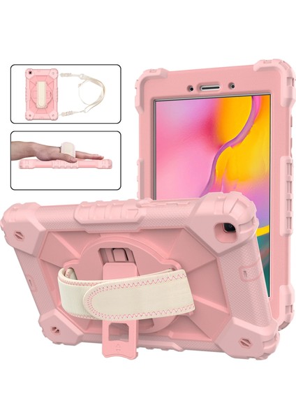 Samsung Galaxy Tab Için A 8.0 (2019) T290/T295 Silikon+Pc Kılıfı Gül Altın (Yurt Dışından)