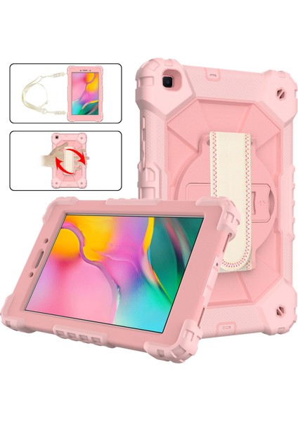 Samsung Galaxy Tab Için A 8.0 (2019) T290/T295 Silikon+Pc Kılıfı Gül Altın (Yurt Dışından) fiyatları